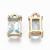 Brass Glass Rhinestone Pendants GLAA-S179-21H-RS-3