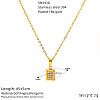 304 Stainless Steel Crystal Rhinestone Pendant Necklaces for Women WG594E0-01-1