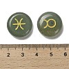 12 Constellation Natural Green Aventurine Cabochons Set G-Q190-03E-3