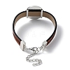 Alloy Flat Round Link Bracelet Settings fit for Cabochons FIND-M009-02AS-3