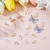 24Pcs 2 Colors Brass Earring Hooks KK-SC0006-54-3