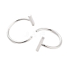 999 Sterling Silver Stud Earrings for Women EJEW-F342-08P-1