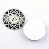 Yoga Theme Glass Cabochons GGLA-L011-25mm-28-2