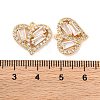 Brass Micro Pave Clear Cubic Zirconia Pendants KK-S389-13G-3