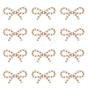 HOBBIESAY 12Pcs Alloy Crystal Rhinestone Bowknot Shoe Decorations FIND-HY0002-20-1