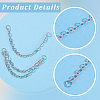 10Pcs 2 Styles Stainless Steel Cartilage Earrings with Dangle Chains AJEW-BBC0001-14-6