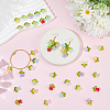 100Pcs 10 Colors Handmade Transparent Lampwork & Acrylic Pendants OACR-BM0001-04-4