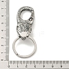 Tibetan Style 316 Surgical Stainless Steel Fittings with 304 Stainless Steel Key Ring FIND-Q101-03AS-3