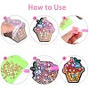 DIY 5D Ice-cream Diamond Painting Keychain Kit DIY-WH0161-94A-3