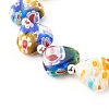 Handmade Millefiori Lampwork Stretch Bracelets BJEW-JB06371-02-5