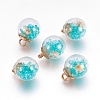 Glass Ball Pendants GLAA-N0020-02F-1