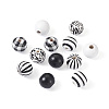 180Pcs 6 Style Natural Wood Beads WOOD-BT0001-09-2
