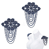 2Pcs Flower Glass Bead Tassel Sew on Ornament Accessories PATC-NB0001-39-1