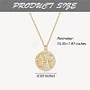 925 Sterling Silver 12 Constellation Necklace Gold Horoscope Zodiac Sign Necklace Round Astrology Pendant Necklace with Zircons Birthday Jewelry Gift for Women Men JN1089B-2