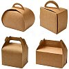 40Pcs 4 Styles Kraft Paper Hand-held Cake Box CON-CJ0001-21-1