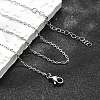 Non-Tarnish 304 Stainless Steel Cable Chain Necklace STAS-T040-PJ204-80-4