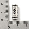 Brass Micro Pave Black Cubic Zirconia Beads KK-G493-35P-3