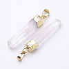 Natural Quartz Crystal Pointed Pendants X-G-D140-16G-2