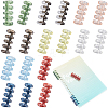 18Pcs 9 Colors 5-Ring Plastic Loose Leaf Book Binder Hinged Rings FIND-CP0002-34-1