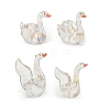 Resin & Glitter Powder Swan Display Decorations RE-CBA17C4-17-1