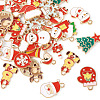 32Pcs 16 Styles Christmas Theme Alloy Enamel Pendants ENAM-TA0001-64-3