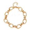 304 Stainless Steel Oval Link Chains Bracelets for Women BJEW-G780-05G-4
