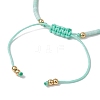 Glass Braided Bead Bracelets BJEW-JB11419-02-4