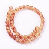 Two Tone Natural White Jade Bead Strands G-R165-10mm-02-2