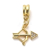 Rack Plating Brass Micro Pave Cubic Zirconia Charms KK-S398-02A-1