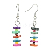 Dyed Shell Dangle Earrings EJEW-JE06083-4