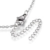 304 Stainless Steel Pendant Necklaces NJEW-O108-26P-3