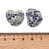 Sparkling Acrylic Heart Beads with Rhinestone Embellishment OACR-NH0001-02A-04-3