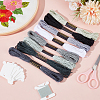 24 Skeins 3Bags 6-Ply Polyester Embroidery Floss OCOR-CY0003-43A-4