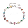 304 Stainless Steel Pave Colorful Cubic Zirconia Tennis Bracelets for Women BJEW-T023-02B-P-2