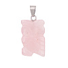 Natural Rose Quartz Pendants PW-WGE4606-02-1