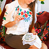 DIY Flower Pattern Embroidery Beginner Kits DIY-TAC0020-38-9