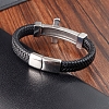 Woven Imitation Leather Cord Bracelets PW-WGD5038-01-5