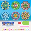 Mandala Flower DIY Diamond Painting Window Sticker Kits PW-WG97422-01-1