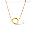 Vintage Stainless Steel Ring Pendant Necklaces for Women DG9010-1-1