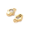 Brass Cubic Zirconia Charms KK-D300-02G-2