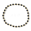 Fashionable Glass & Brass Beads Stretch Bracelets for Women Men EC5864-2