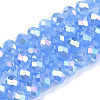 Electroplate Glass Beads Strands EGLA-A034-J4mm-B08-1