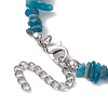 Natural Gemstone Beads Anklets AJEW-AN00583-01-3
