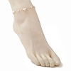 Summer Beach Natural White Shell Link Chain Anklets AJEW-AN00771-02-5