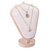 Bust Shaped Wooden Necklace Display Stands NDIS-WH0003-018A-1
