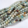 Natural Flower Amazonite Beads Strands G-G692-01-10mm-1
