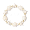 Synthetic Turquoise Beaded Stretch Bracelets for Men Women BJEW-JB11762-01-2