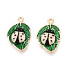 Alloy Enamel Pendants ENAM-N064-13KCG-2