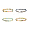 Imitation Gemstone Glass Beaded Stretch Bracelet with Synthetic Hematite for Women BJEW-JB07659-1