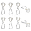 8Pcs 925 Sterling Silver Pendants STER-ME0001-07-1